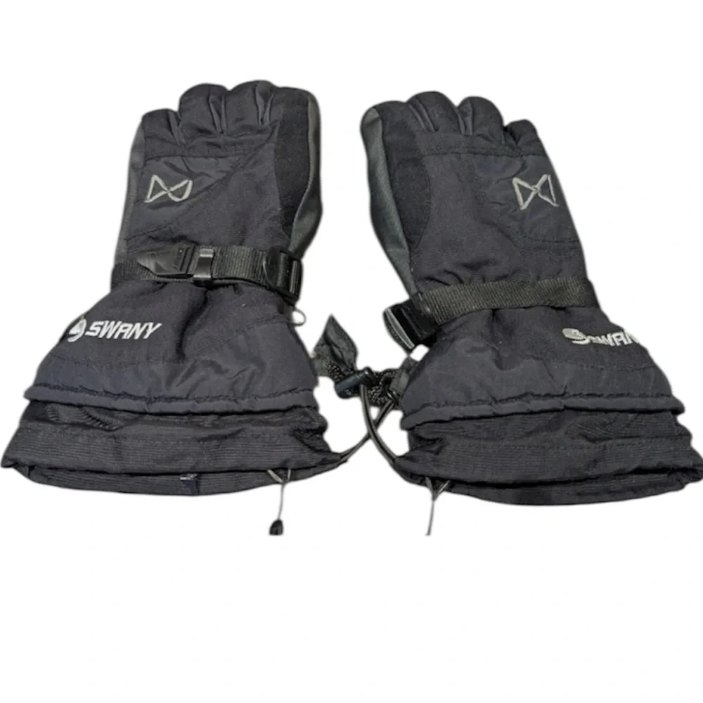 SWANY Bi Plex Women’s Winter Ski Snow Board Black Gloves Ladies Sz M